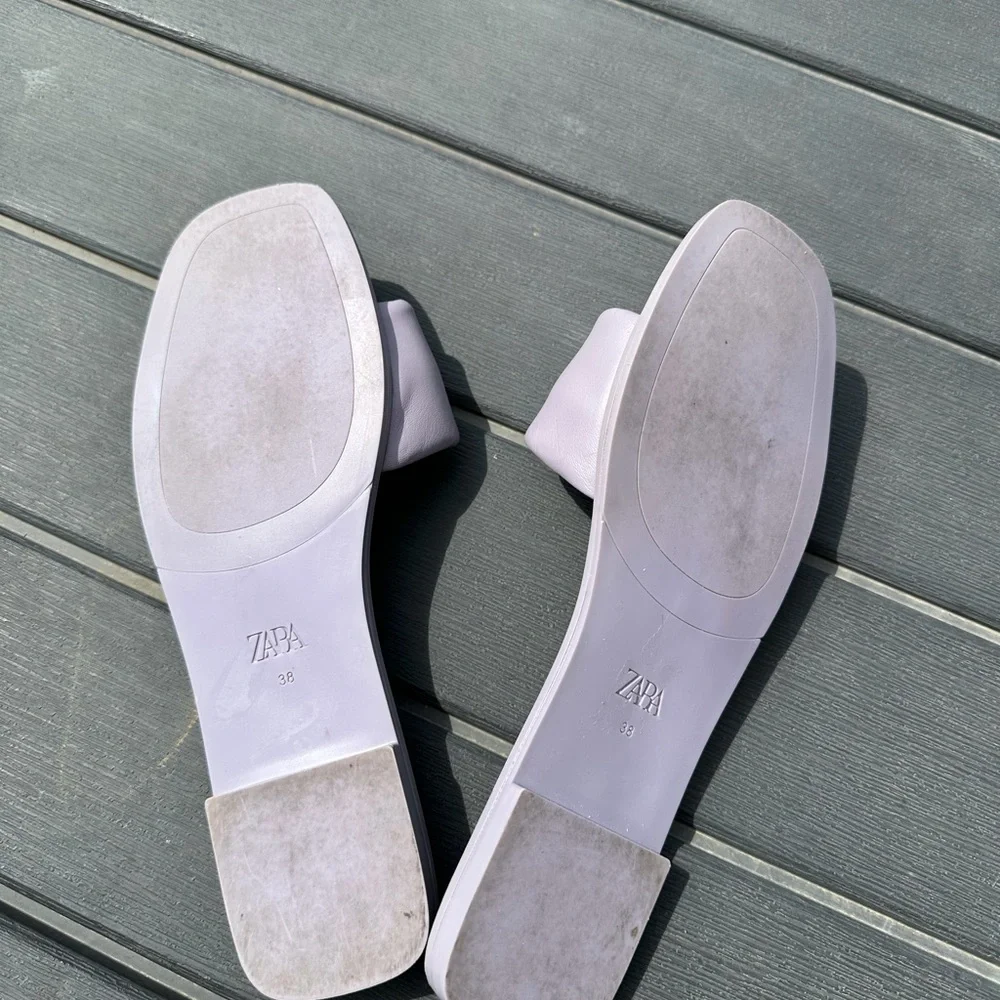 Zara Women's Lavender Slide Sandals size 38 - Picture 6 of 8